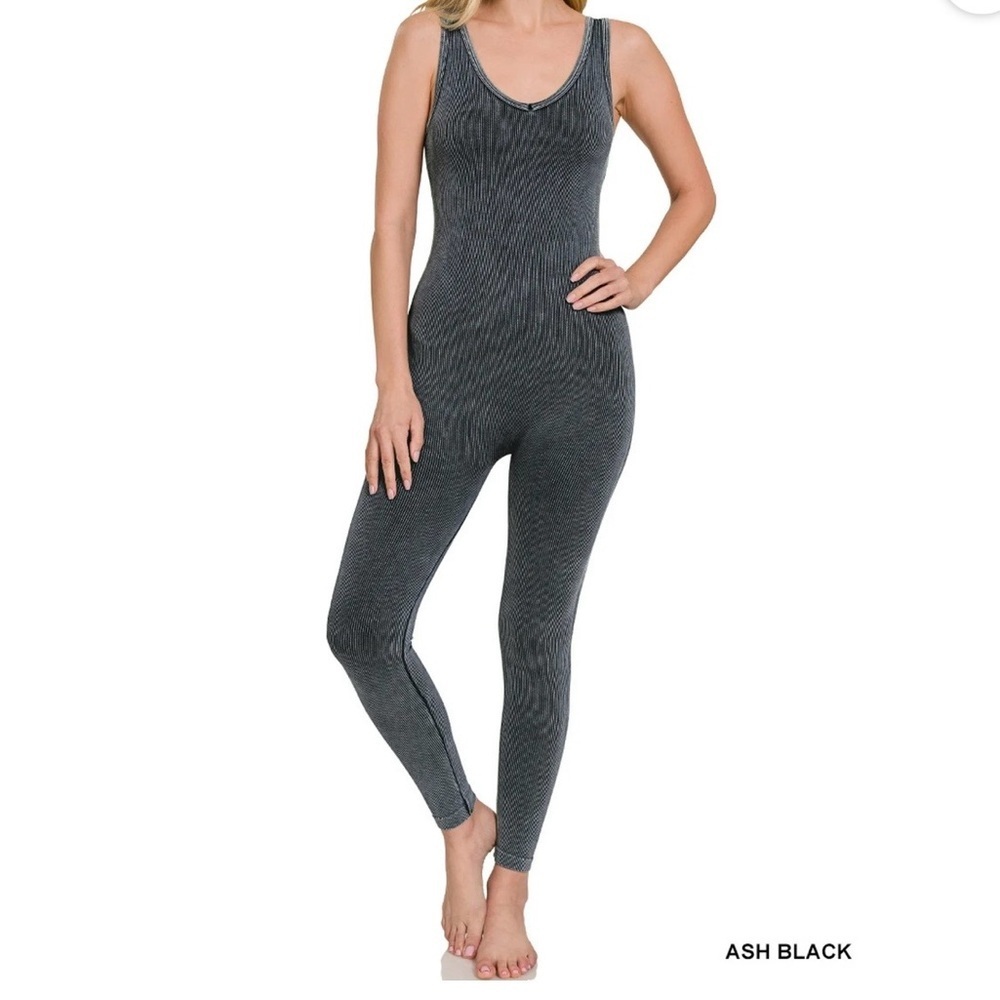 Zenana Woman’s One-Piece Stone Washed Black - BRAND NEW